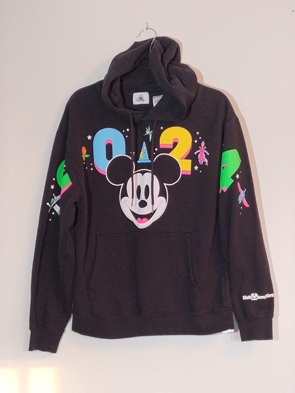 UNISEX -Disney Parks 2024 Mickey Mouse Neon Graphic Hoodie Black Medium